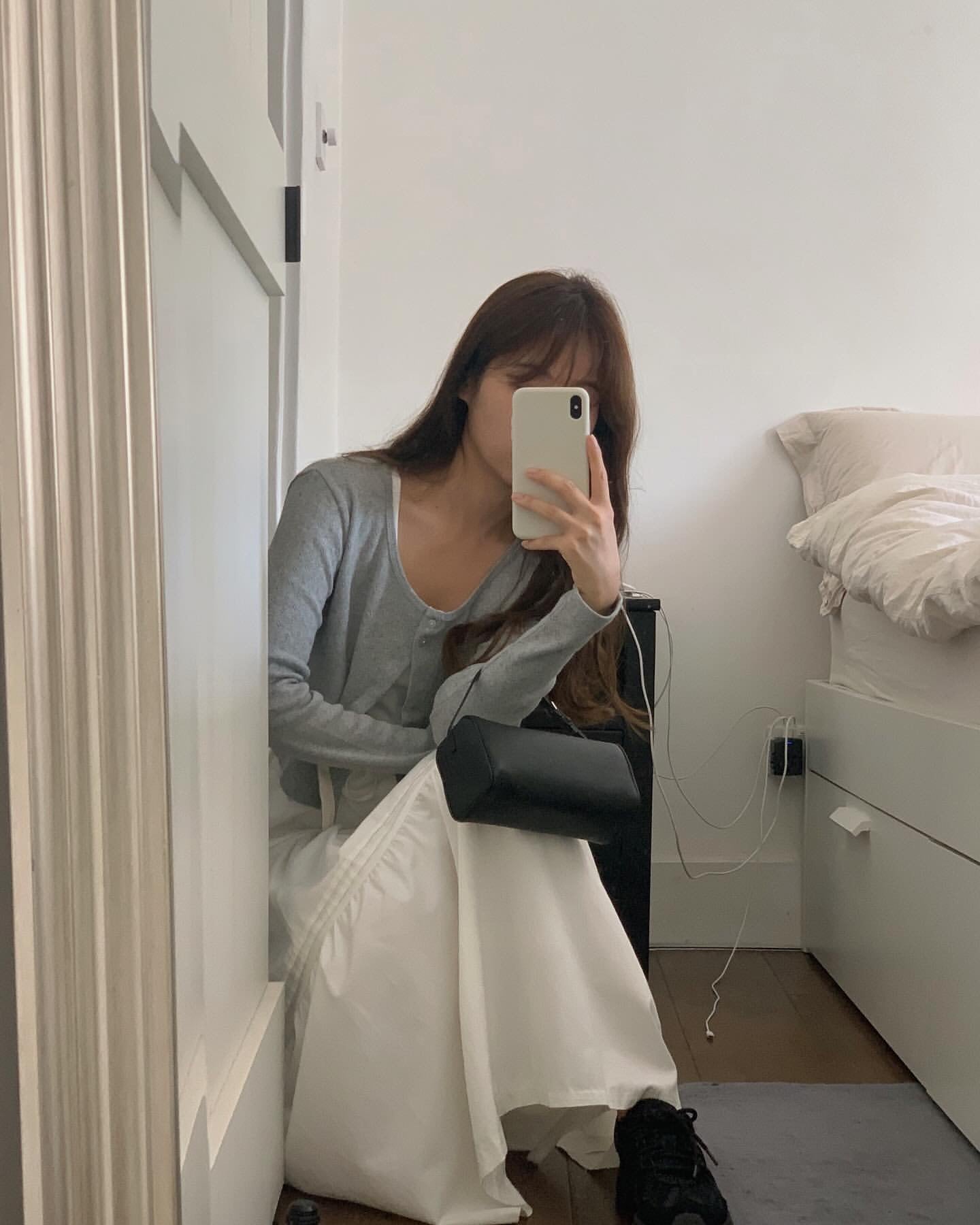 liter audrey pintuck skirt-2col