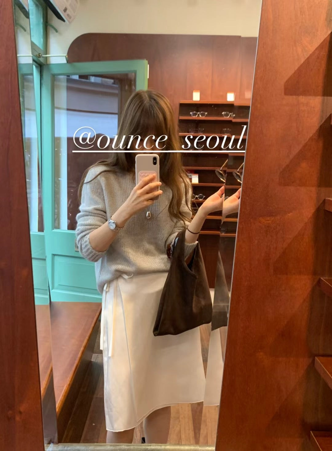 Ounce mid wrap skirt-2col