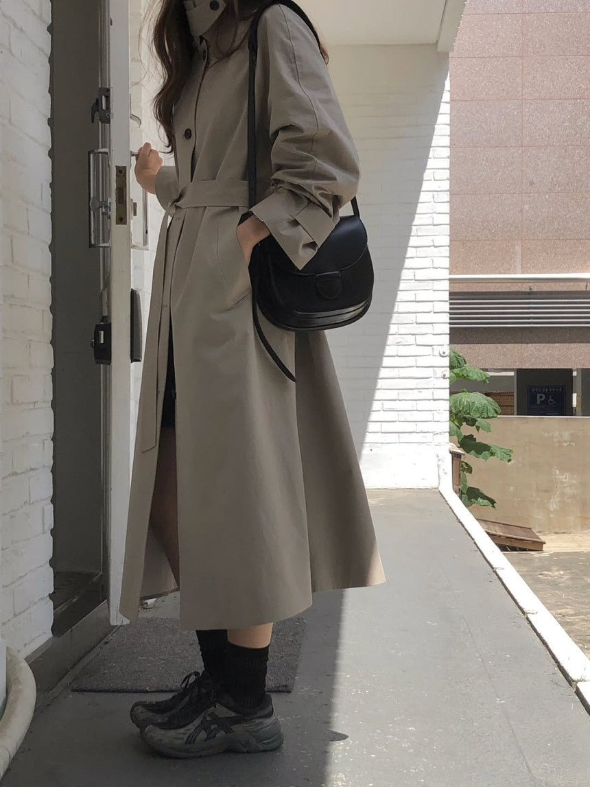 Barnnet long trench coat-2col