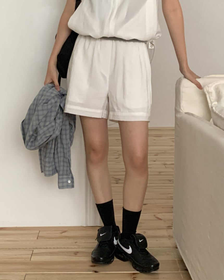 Kessie tencel banding pants-2col