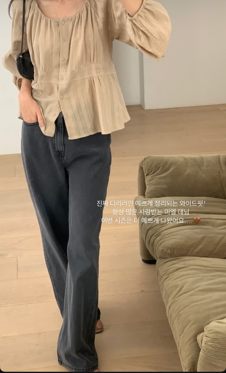 charcoal wide denim