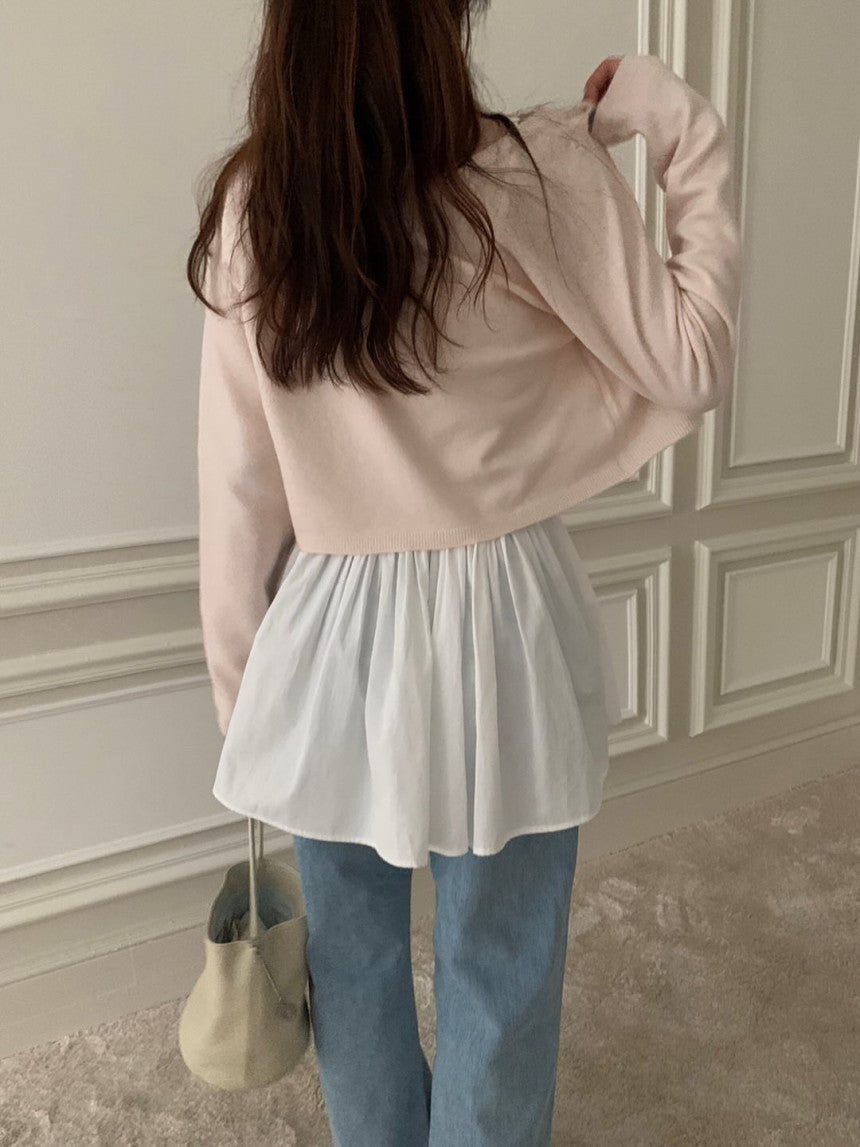 Elvin crop cardigan-4col