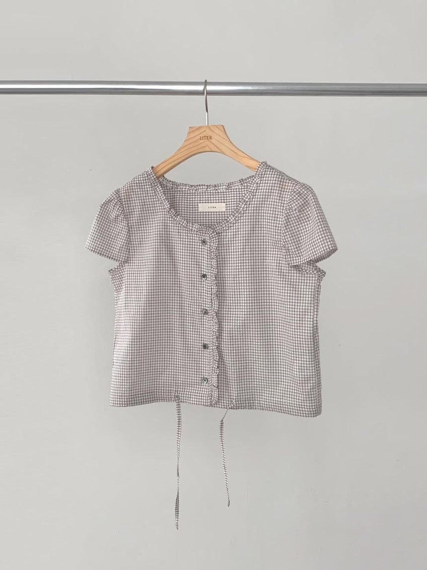 liter soda check blouse