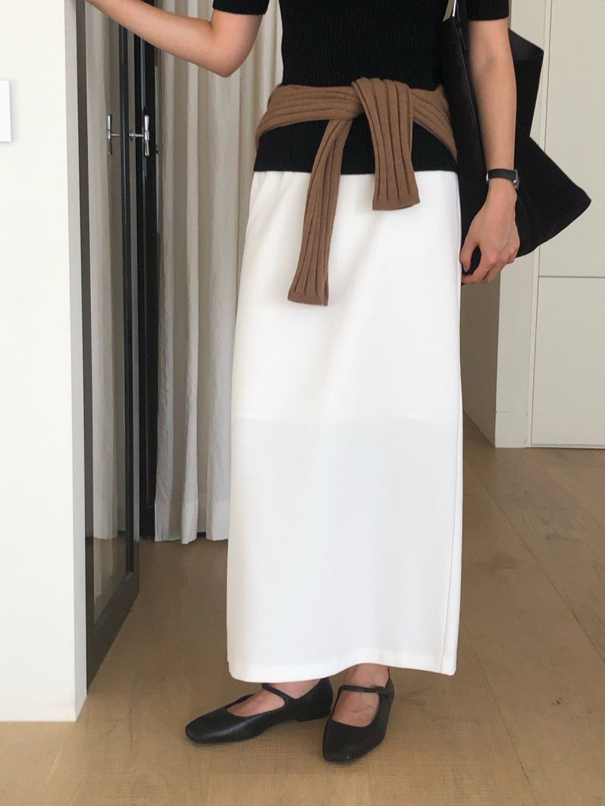 Ove string long skirt-2col
