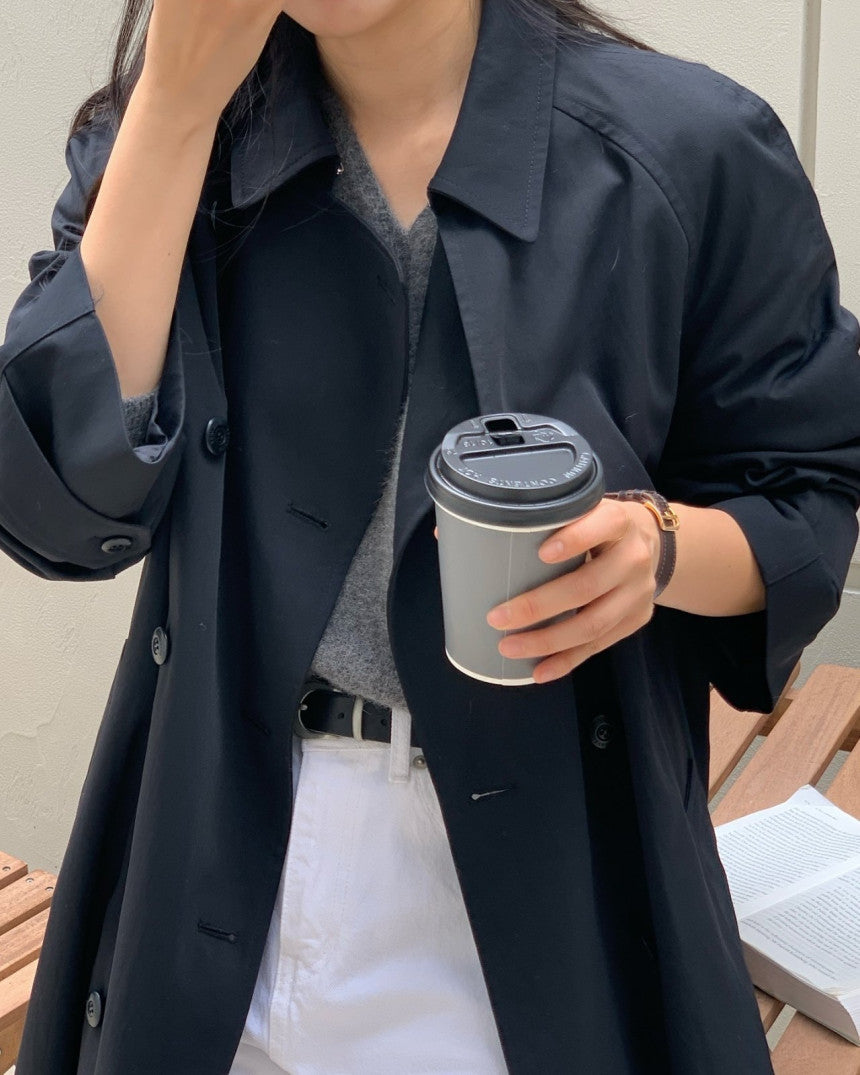 Hyde long trench coat-2col