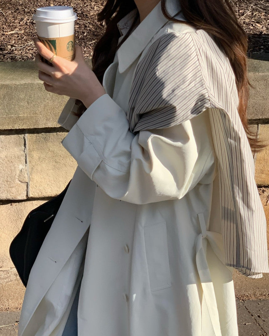 Hyde long trench coat-2col