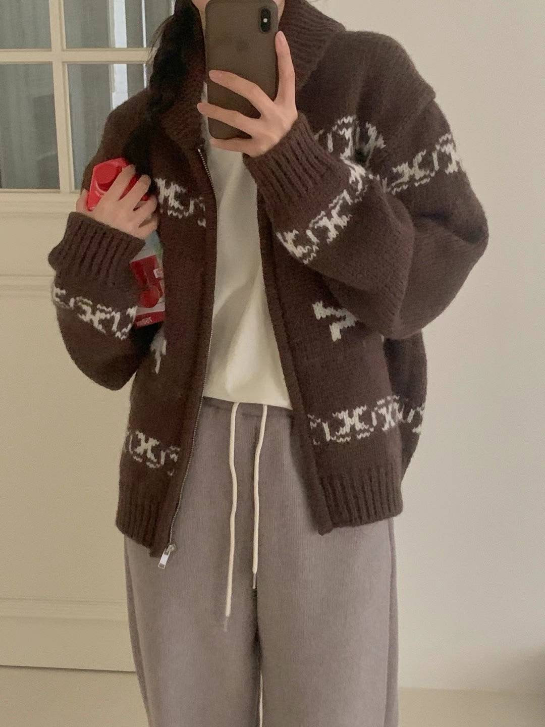 Nordic cardigan-3col