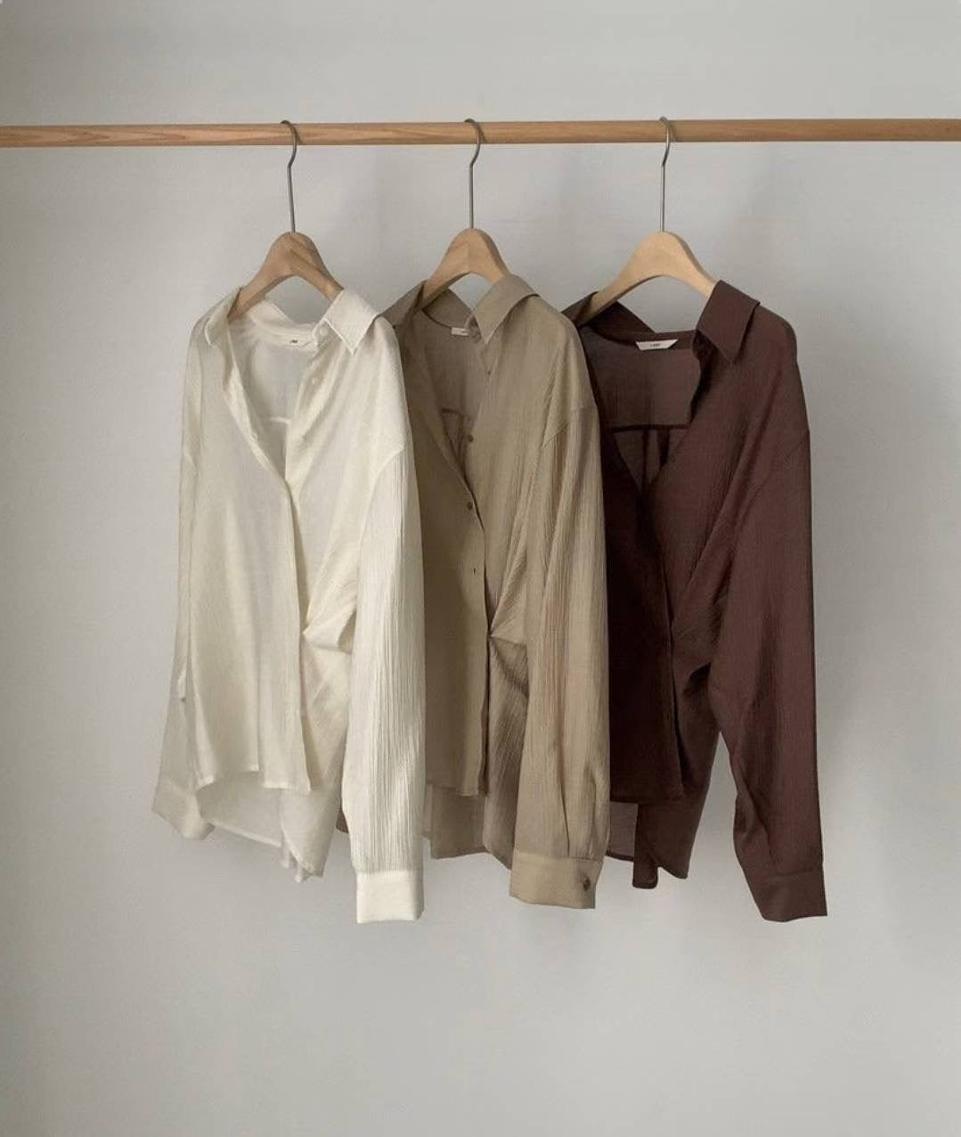 pleats 2way blouse-3col