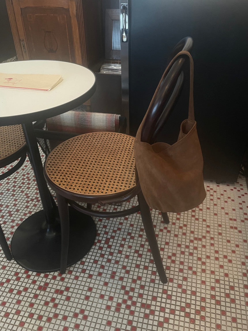 Suede shoulder bag