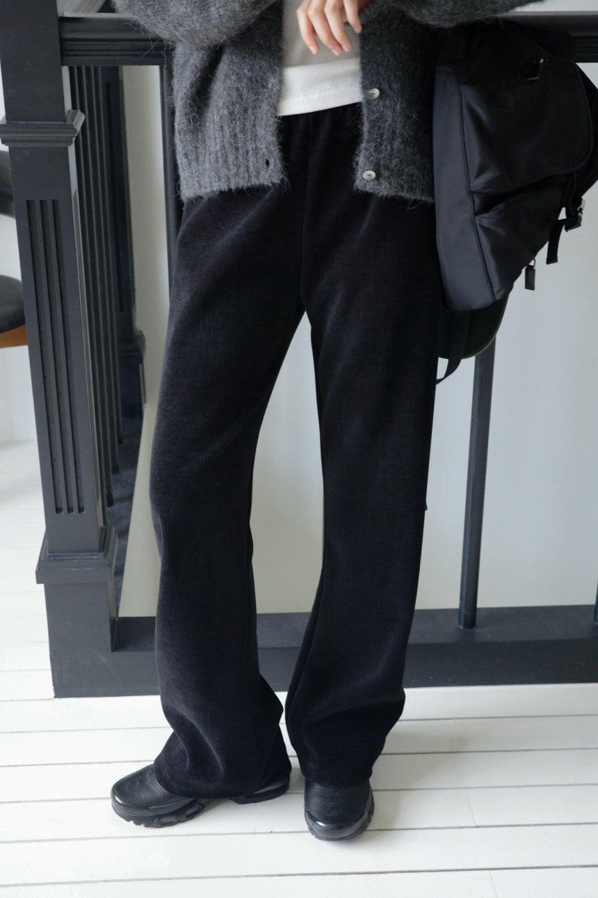 Belua corduroy banding waist pants-3col