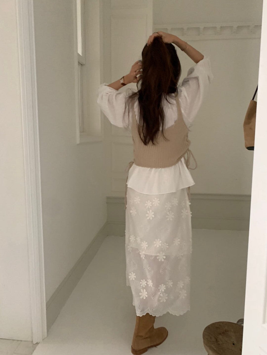 Ile flower banding skirt