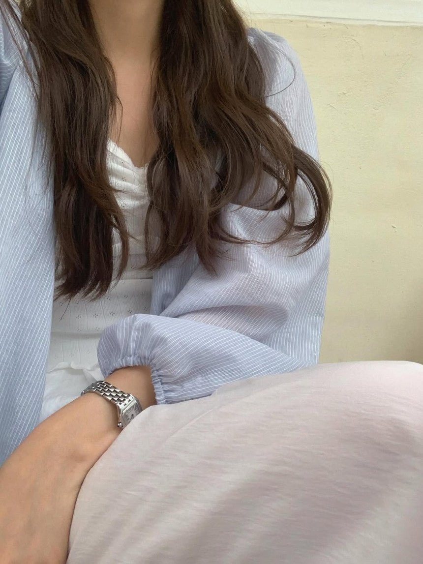 liter maple cardigan blouse-2col