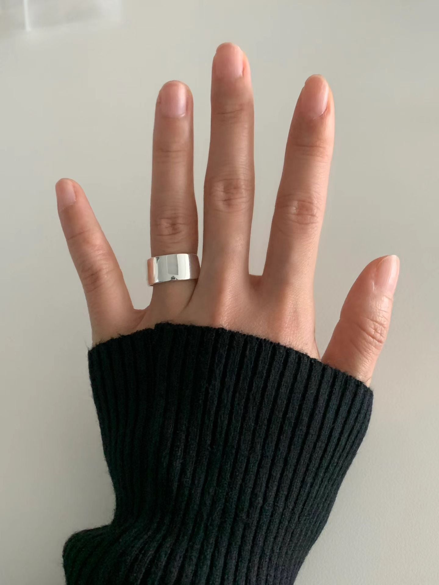 Wide open band ring