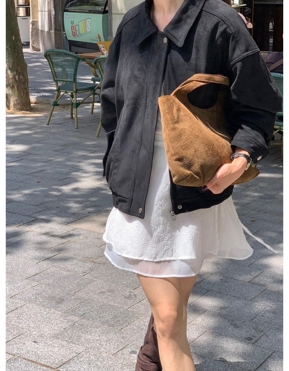 Alpha leather&suede jacket-2type