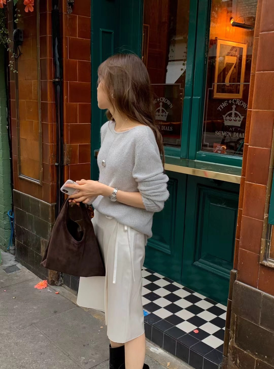 Ounce mid wrap skirt-2col