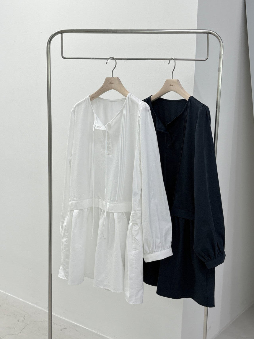 girlish pintuck onepiece-2col