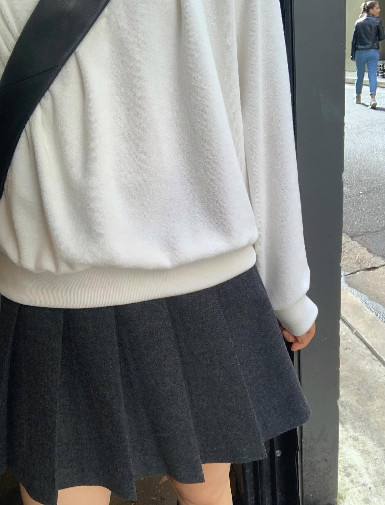 liter venity wool pleats skirt-2col