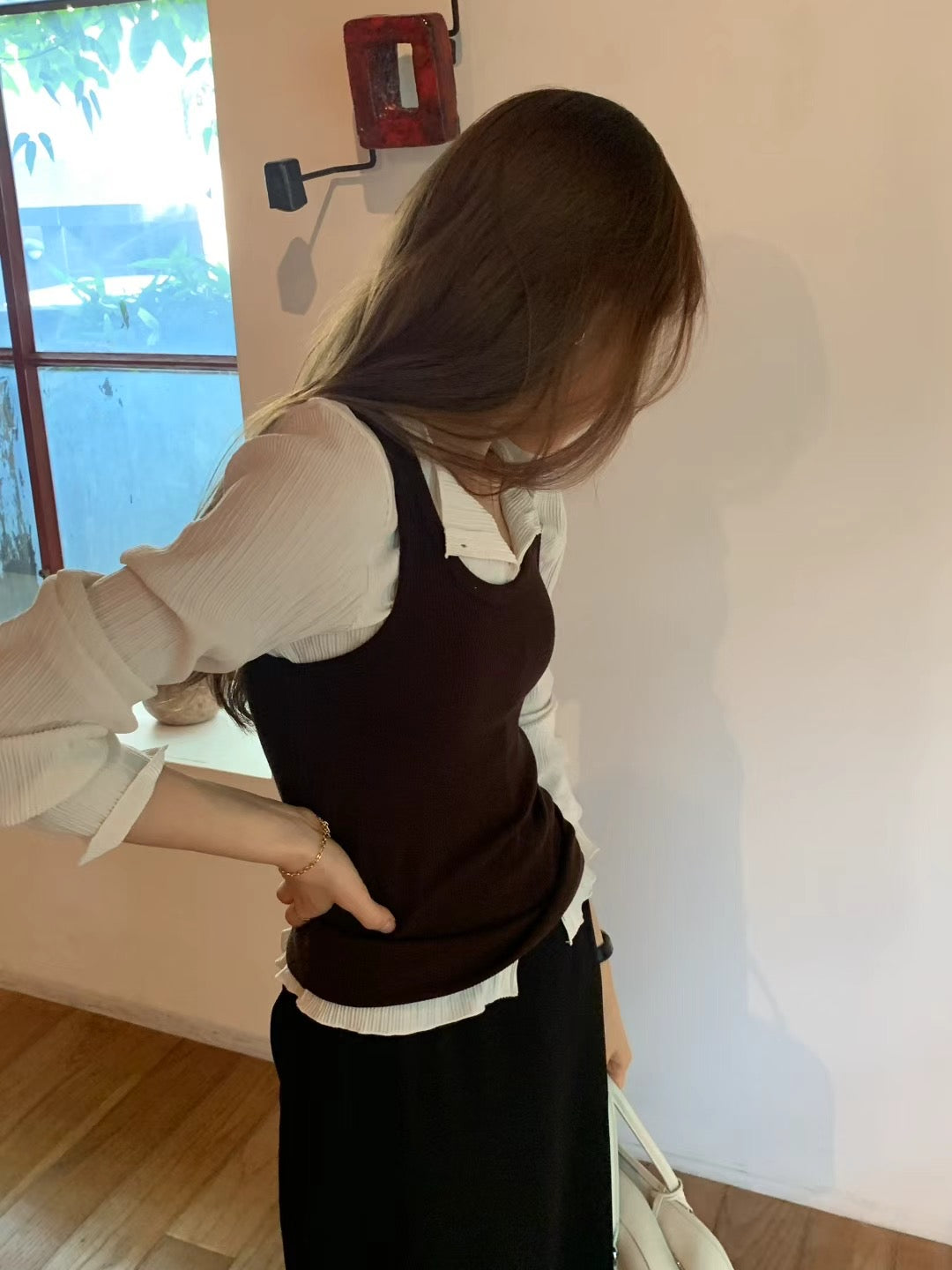 Ounce simon pleats cardigan-3col