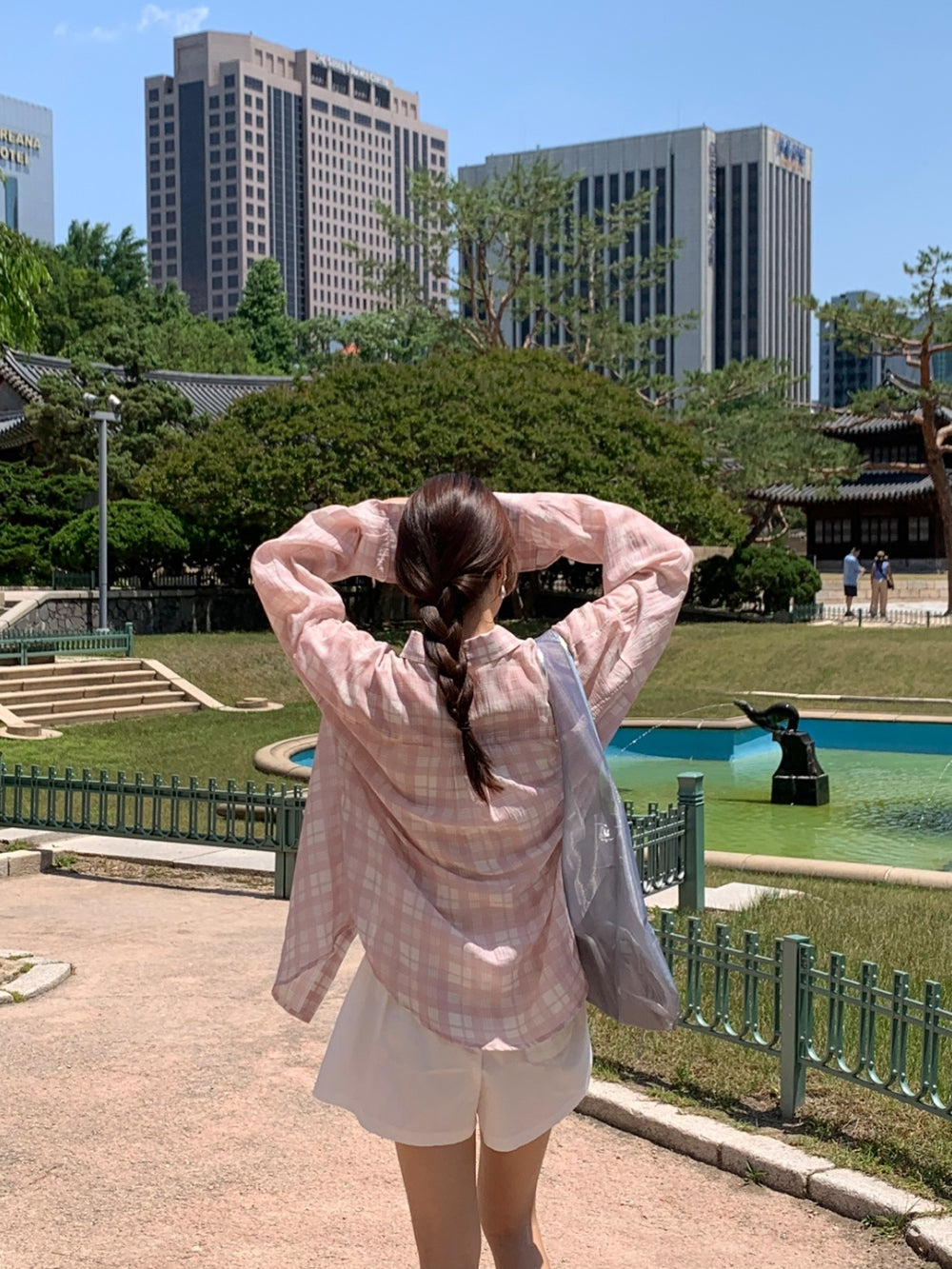 Eco check shirt-2col