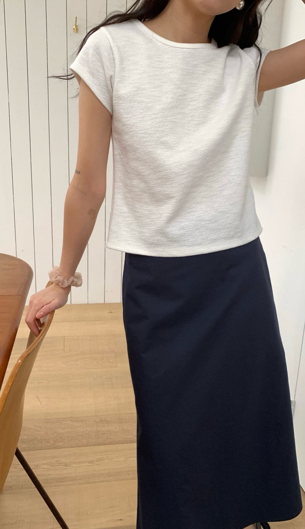 deondo side slit skirt-2col