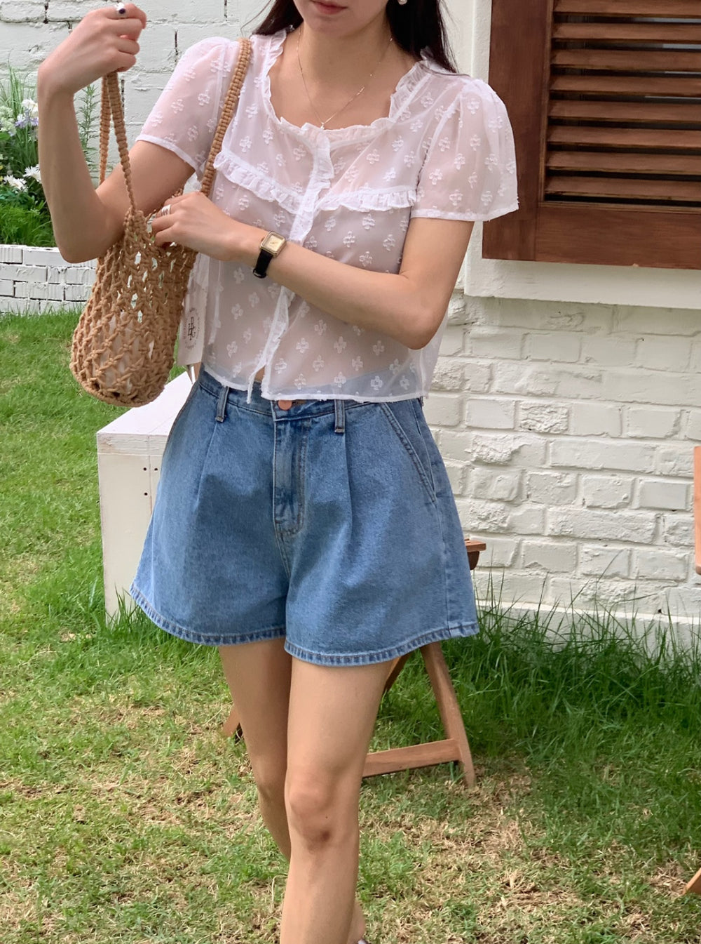ruffle blouse-2col