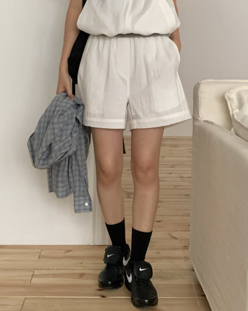 Kessie tencel banding pants-2col