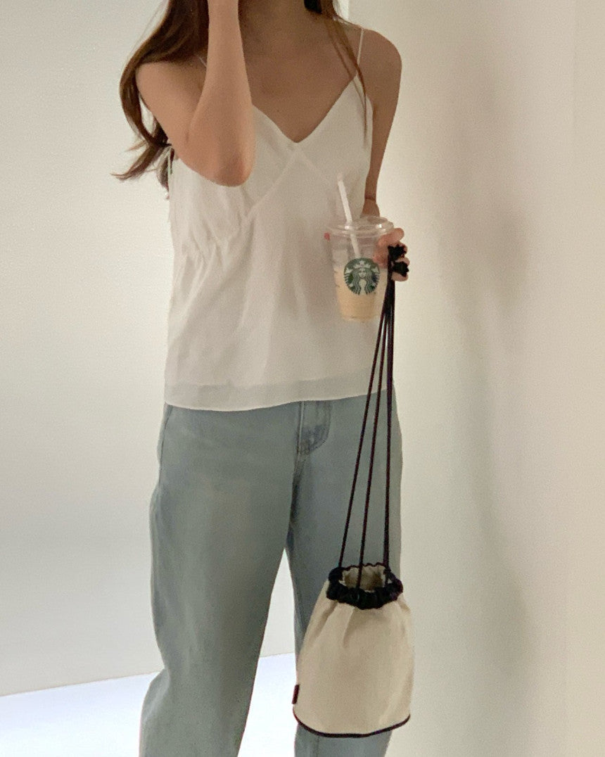 Amuse layered bustier blouse-2col