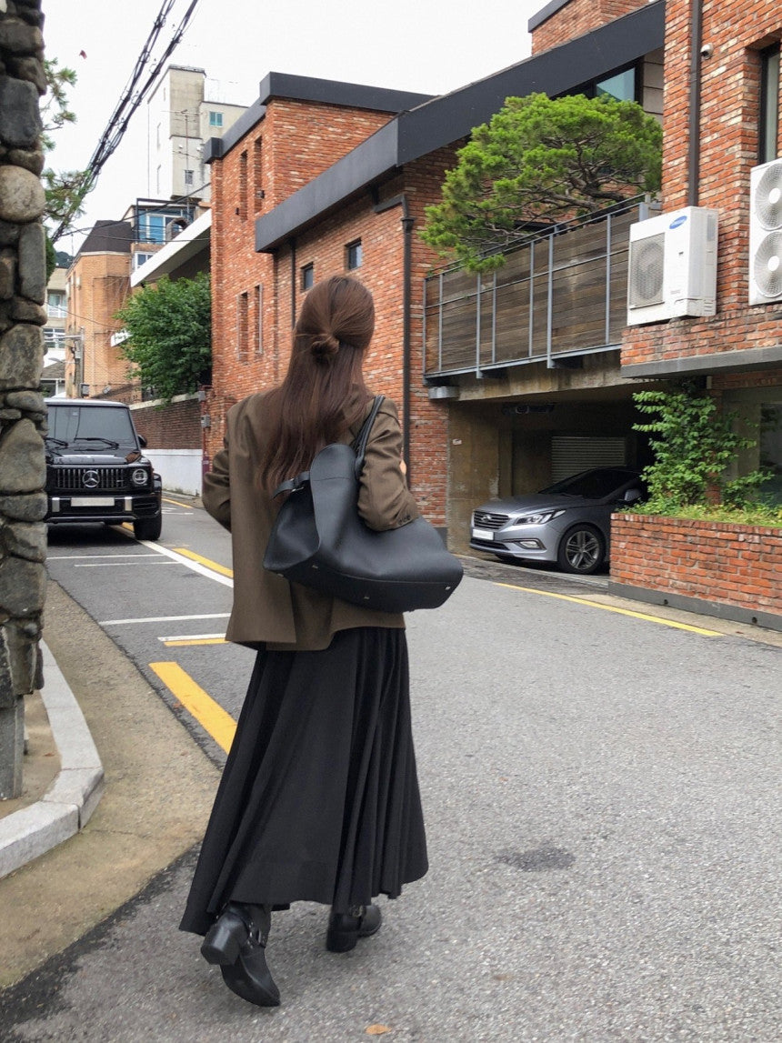 Firenze long flare skirt-2col