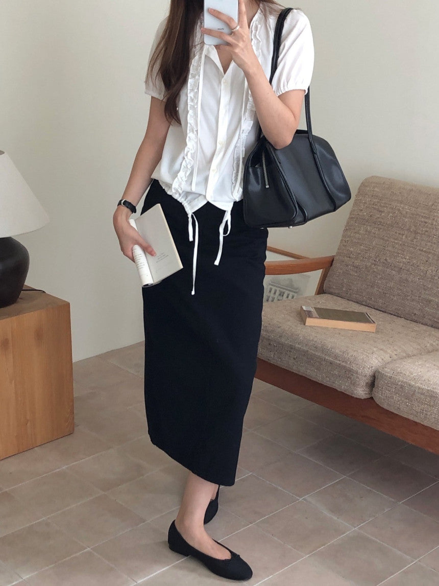 Bully cone dying denim skirt