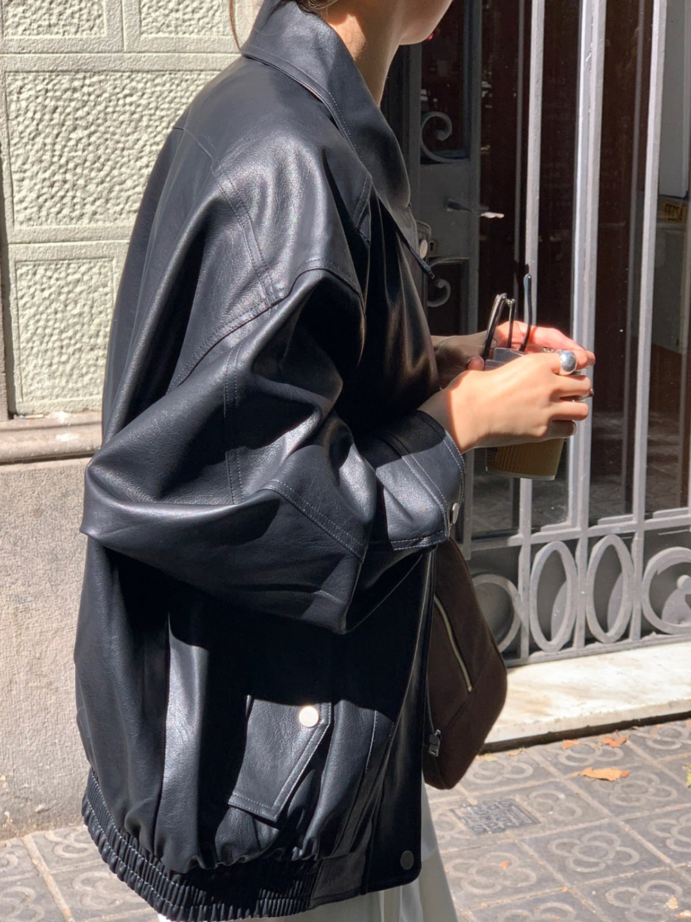 Alpha leather&suede jacket-2type