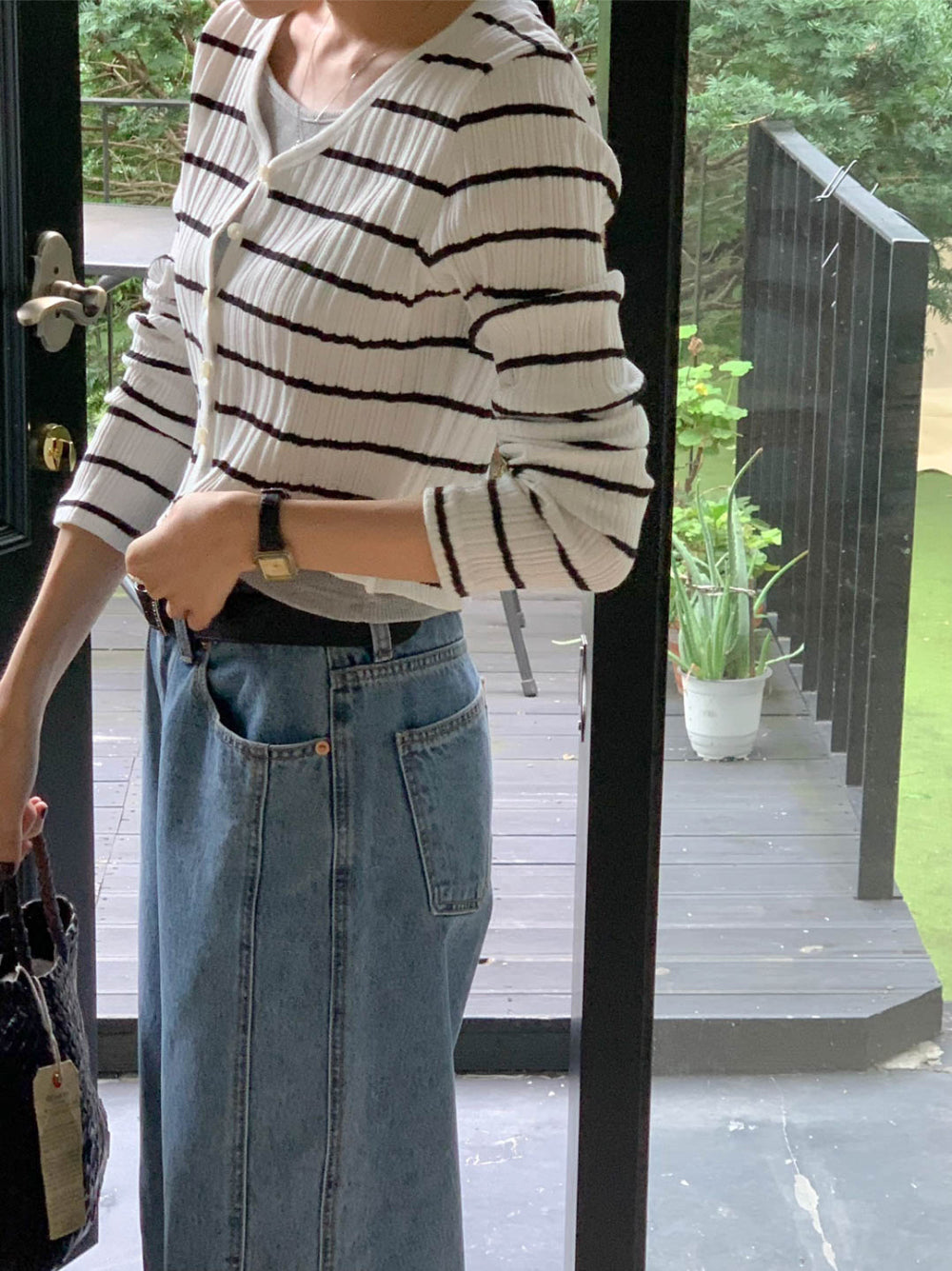 Sale navy即納 mimosa cardigan
