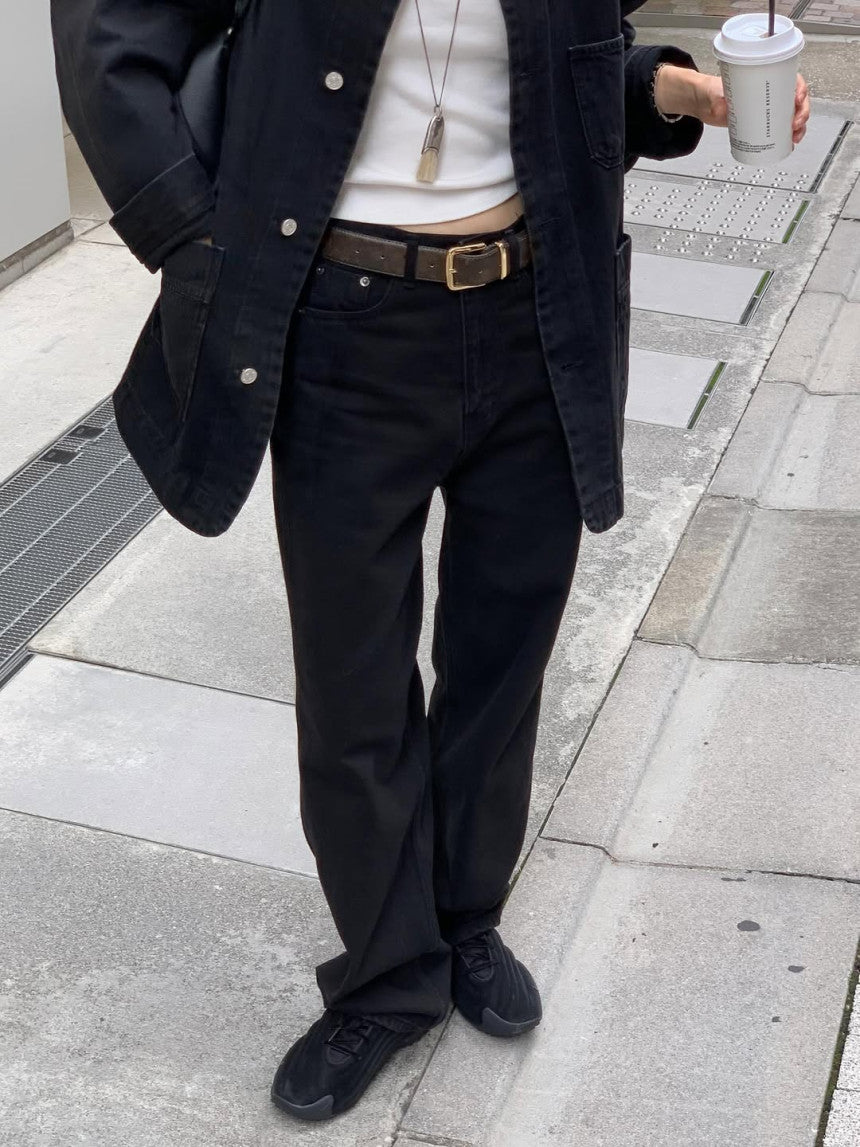Maison black jeans/ショート丈あり