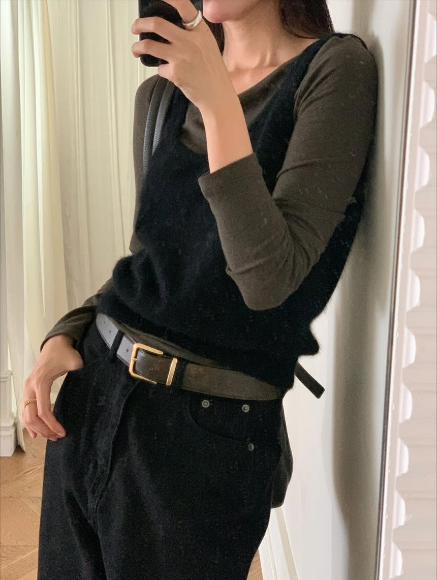 Maison black jeans/ショート丈あり