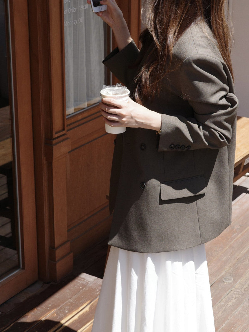Sienna wool tailored double jacket