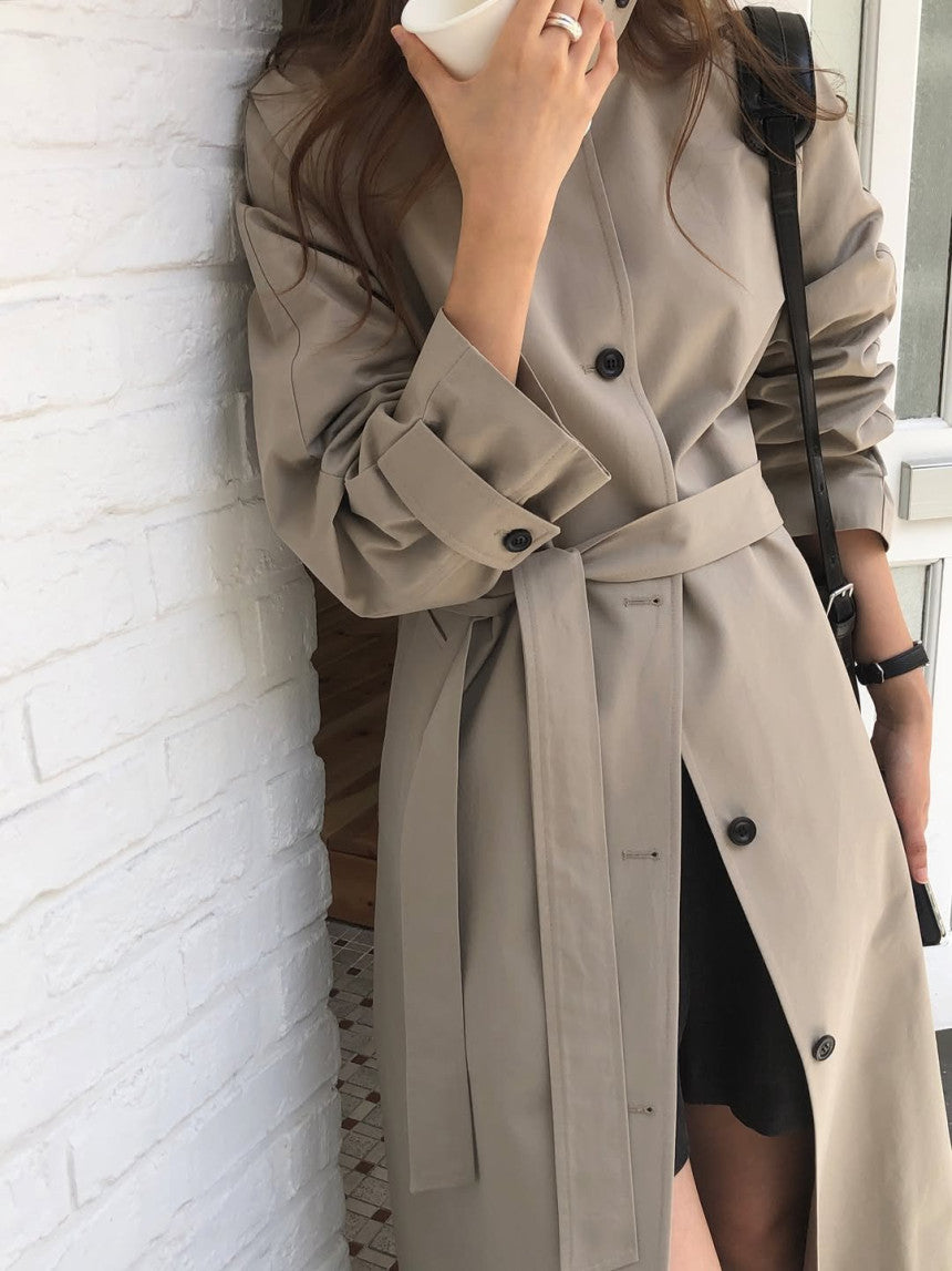 Barnnet long trench coat-2col