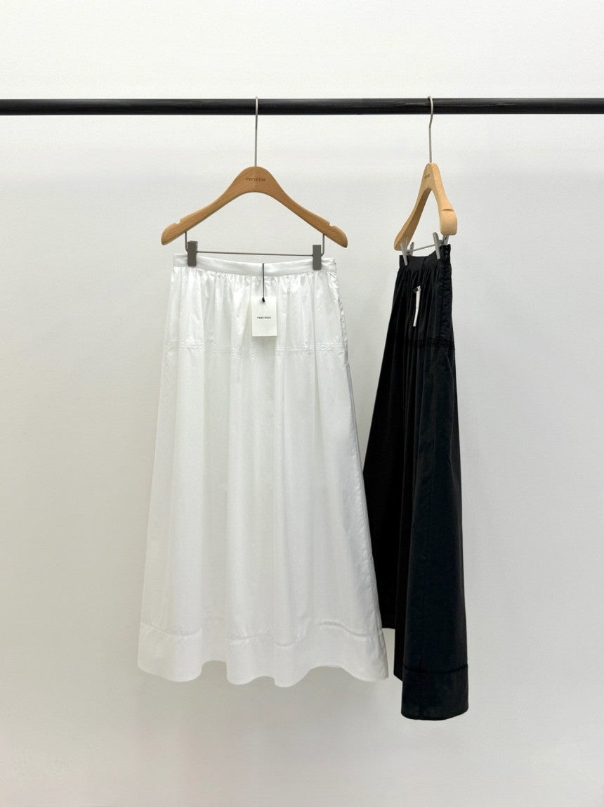 Pli lace full skirt-2col