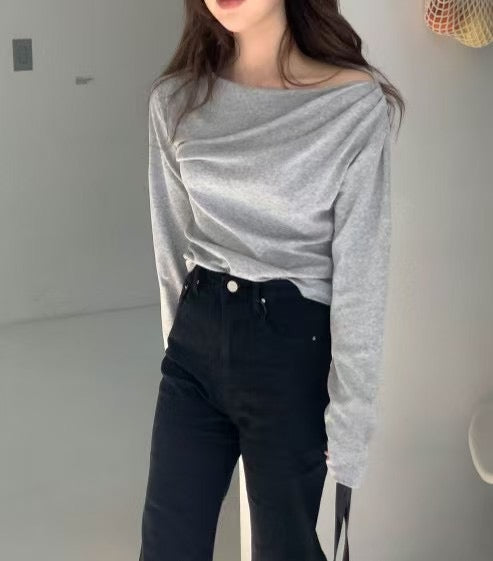 Jenny shirring T-4col