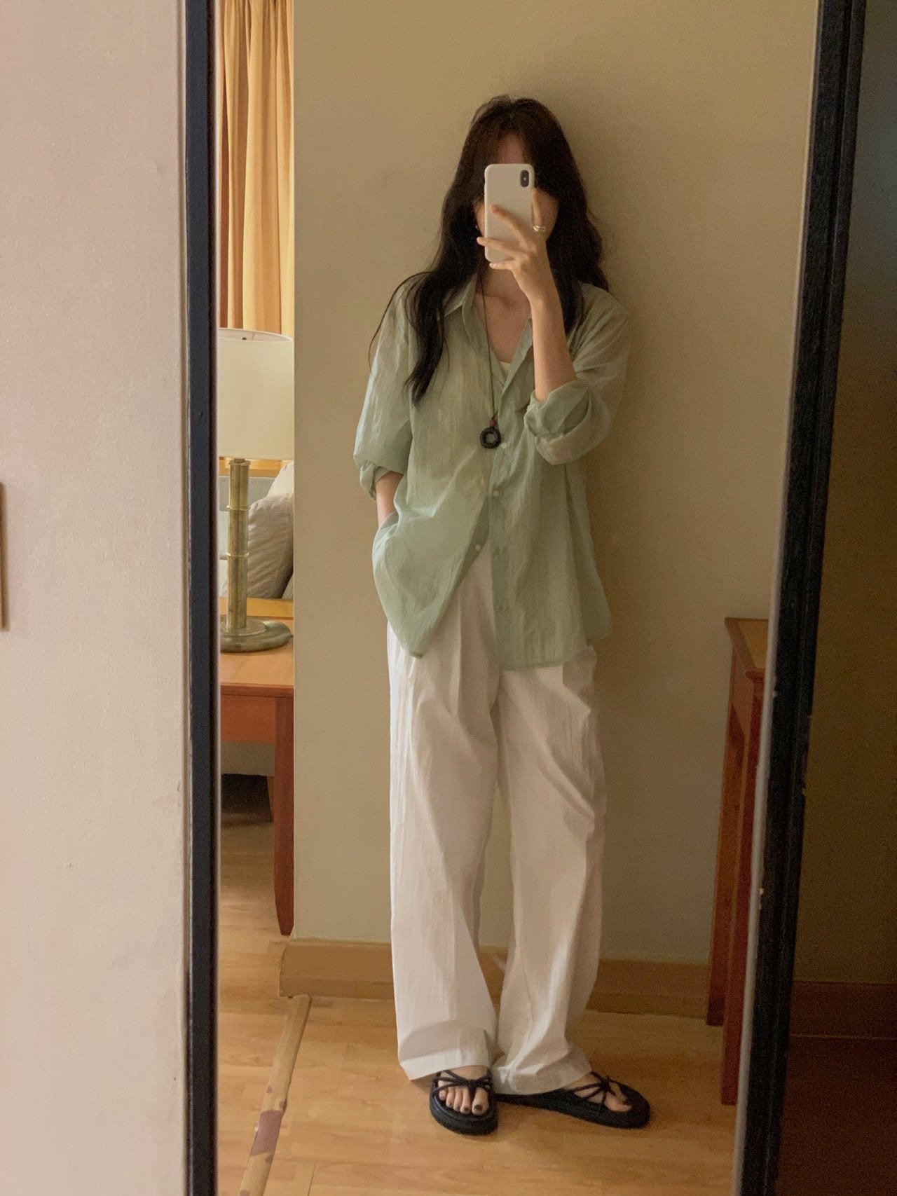 Sheer shirt-5col