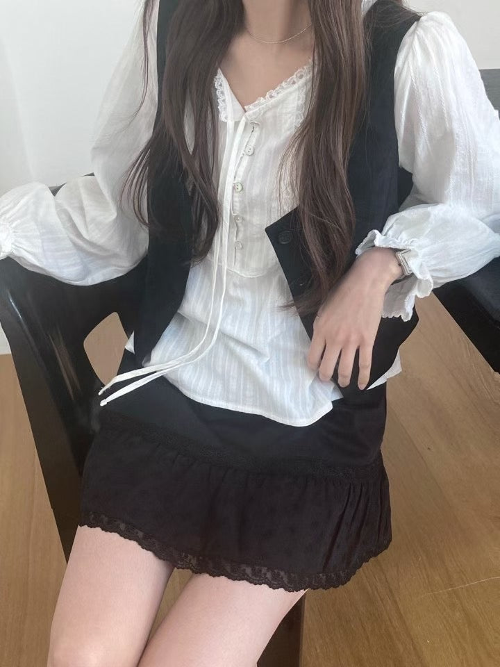 Murphy lace skirt-2col