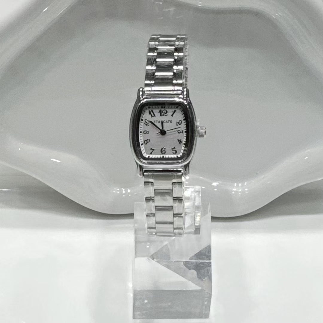 staccato round square silver