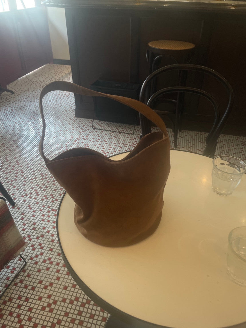 Suede shoulder bag
