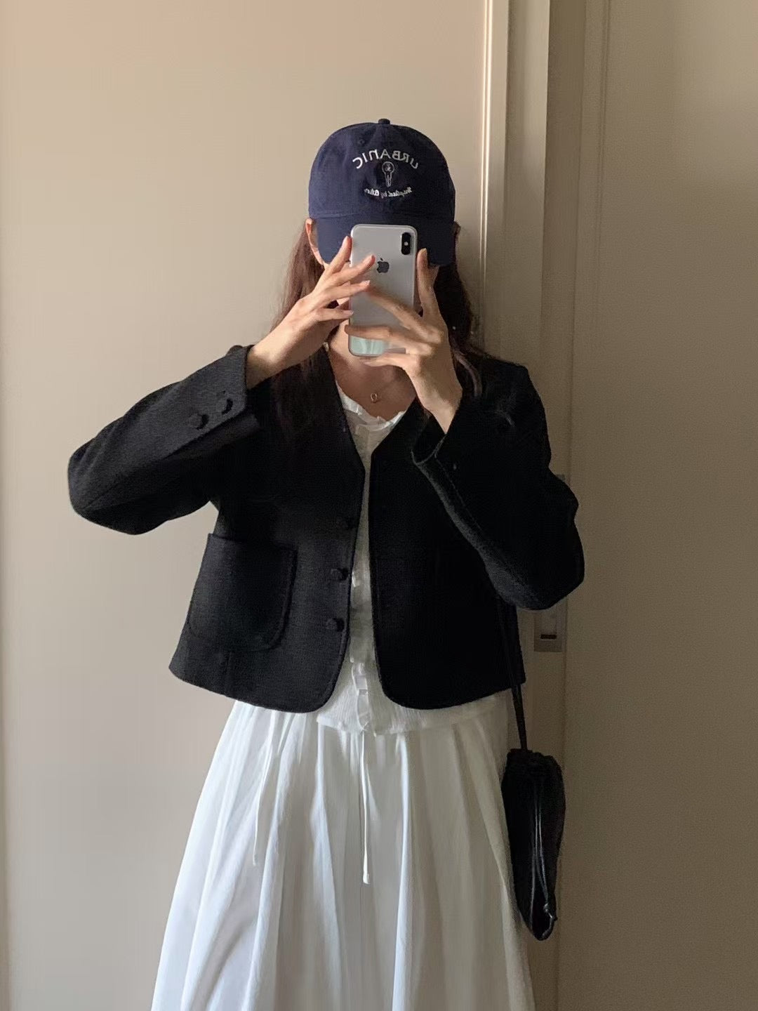 Seryo long pleats banding skirt