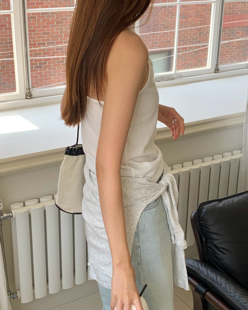 Boucle string sleeveless-4col