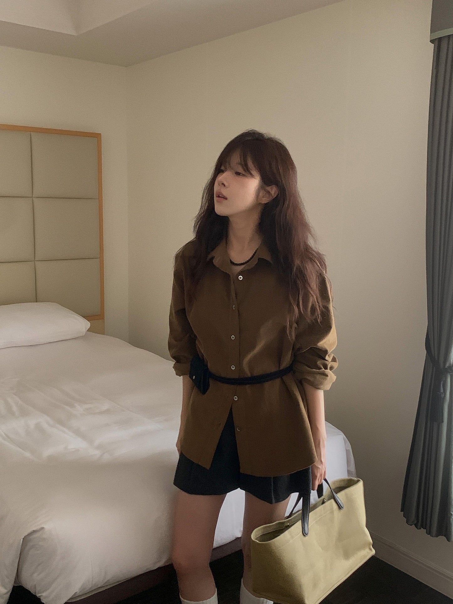 Jockey corduroy shirt-2col