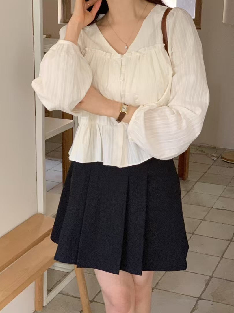 sweet lace blouse-2col