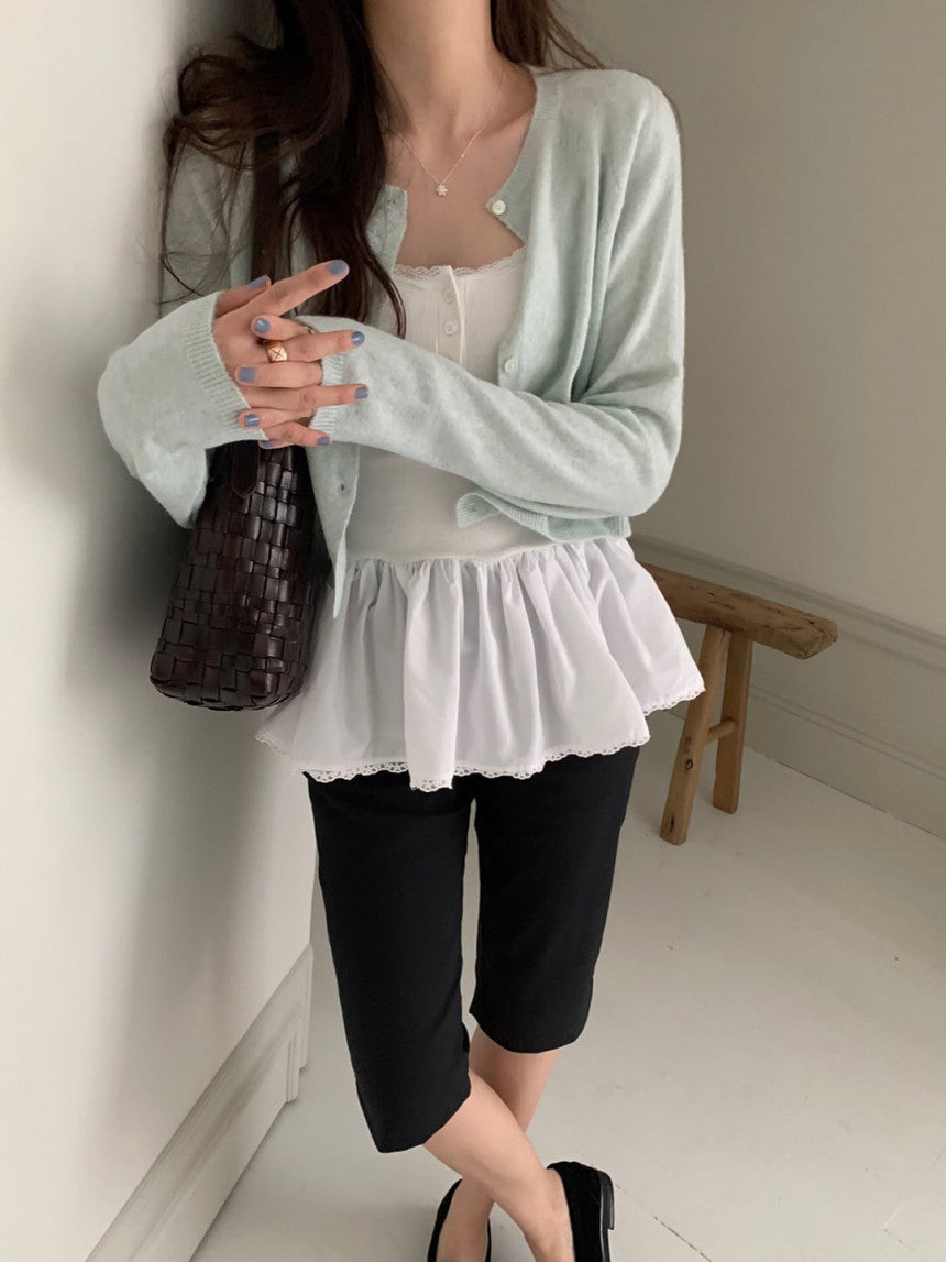Elvin crop cardigan-4col
