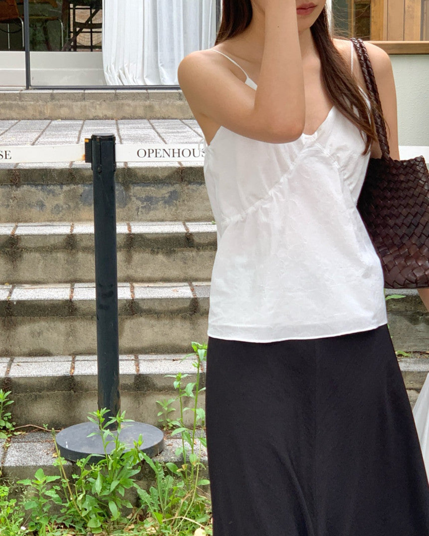 Amuse layered bustier blouse-2col