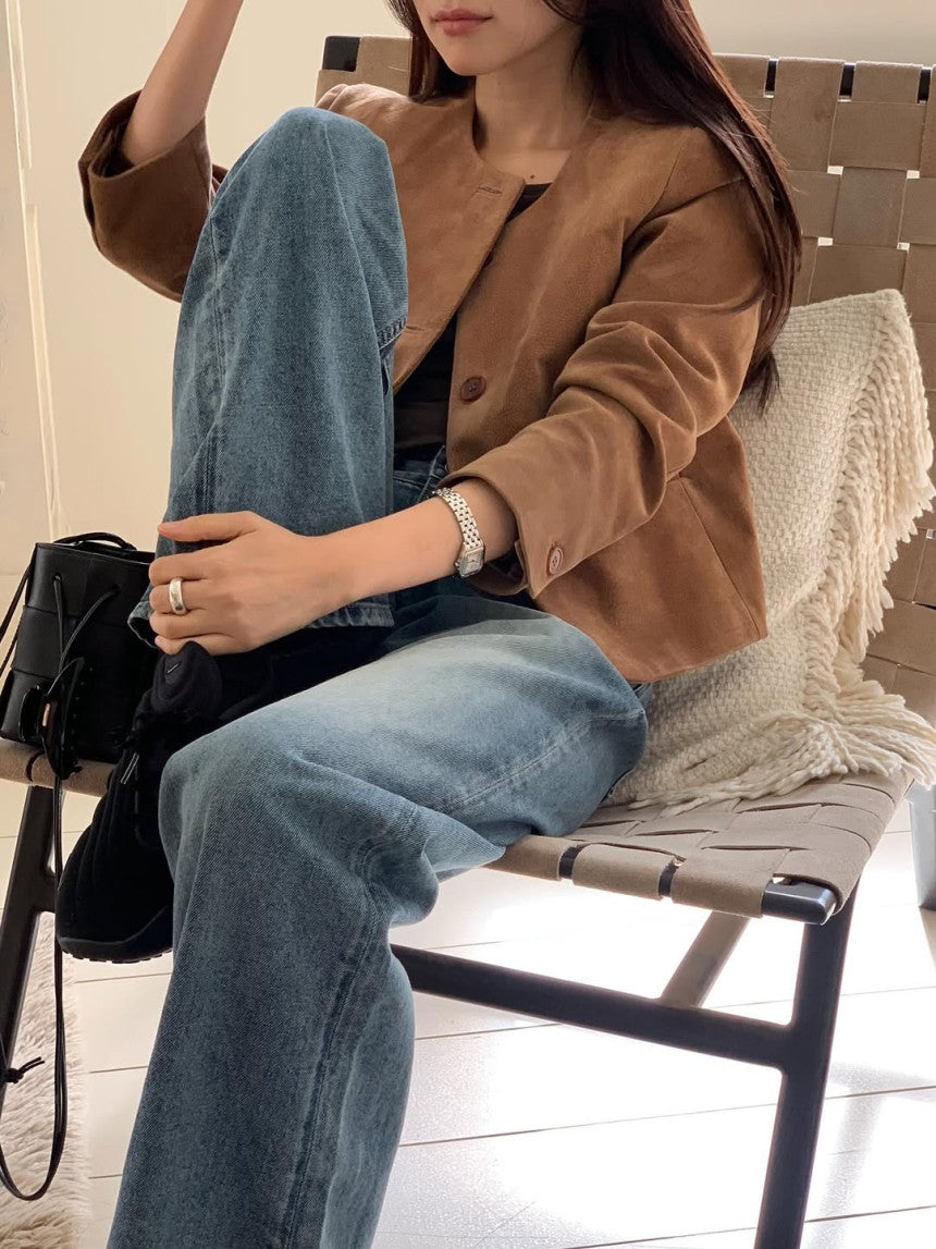 Camel tone suede jacket