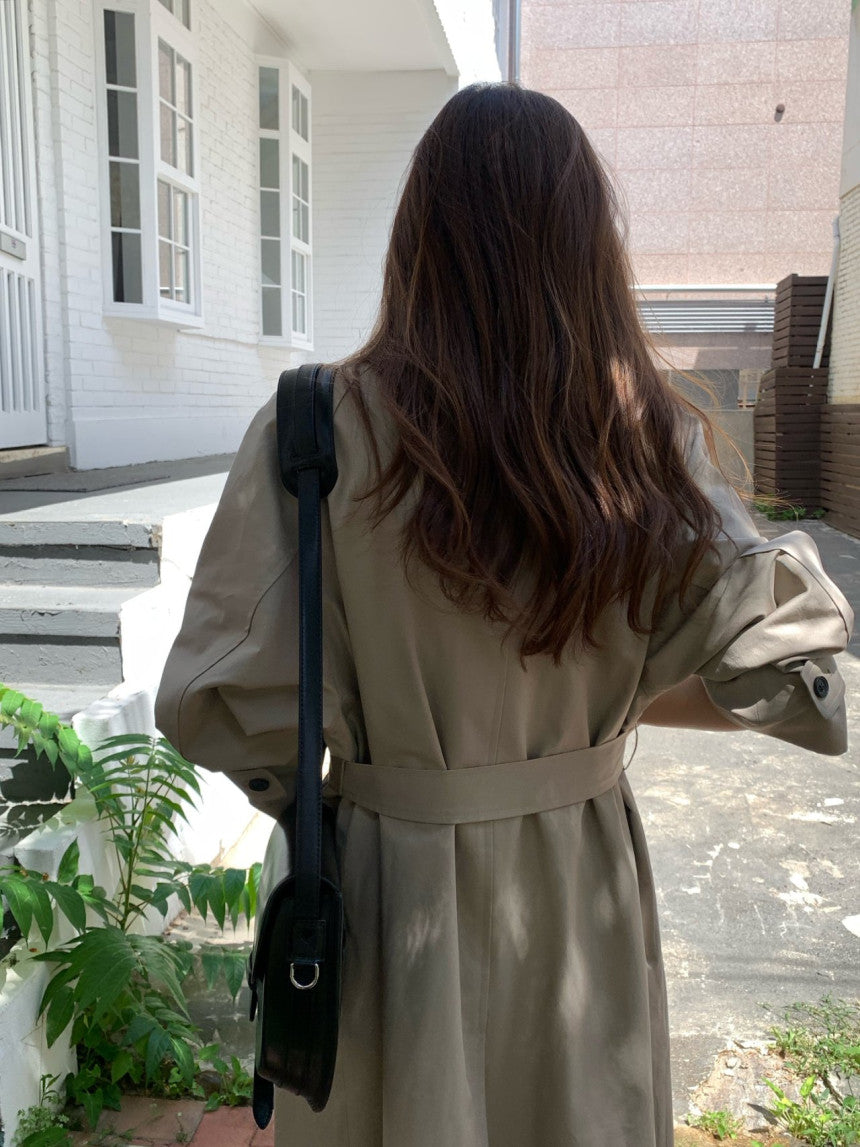 Barnnet long trench coat-2col