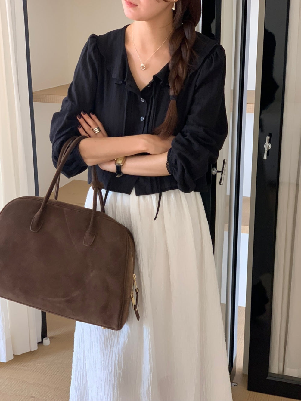 ruffle blouse-2col